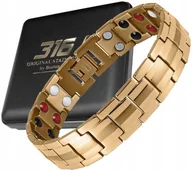 Bransolety męskie - ZŁOTA ZDROWOTNA BRANSOLETA BRANSOLETKA MĘSKA MAGNETYCZNA MOCNA ORYGINAŁ - miniaturka - grafika 1