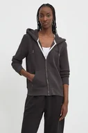 Bluzy damskie - Superdry bluza damska kolor szary z kapturem gładka W2012047F-AWF - miniaturka - grafika 1