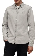 Koszule męskie - AllSaints koszula jeansowa GLEASON LS SHIRT męska kolor szary regular z kołnierzykiem klasycznym M165SB - miniaturka - grafika 1