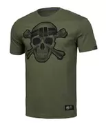 Koszulki męskie - Koszulka Pit Bull Skull Wear - Oliwkowa RATY 0% | PayPo | GRATIS WYSYŁKA | ZWROT DO 100 DNI - miniaturka - grafika 1
