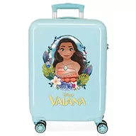 Walizki - Disney Vaiana walizka kabinowa niebieska 38 x 55 x 20 cm sztywne ABS kombinowane zamknięcie boczne 34 l 2 kg 4 podwójne koła - miniaturka - grafika 1