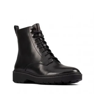 Clarks Witcombe Hi 2 [black leather] - rozmiar 39.5 - Botki damskie - miniaturka - grafika 1