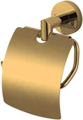 Stojaki i wieszaki na papier toaletowy - Uchwyt wieszak na papier toaletowy WC ścienny z osłonką złoty STELLA Classic 07.440-G - miniaturka - grafika 1