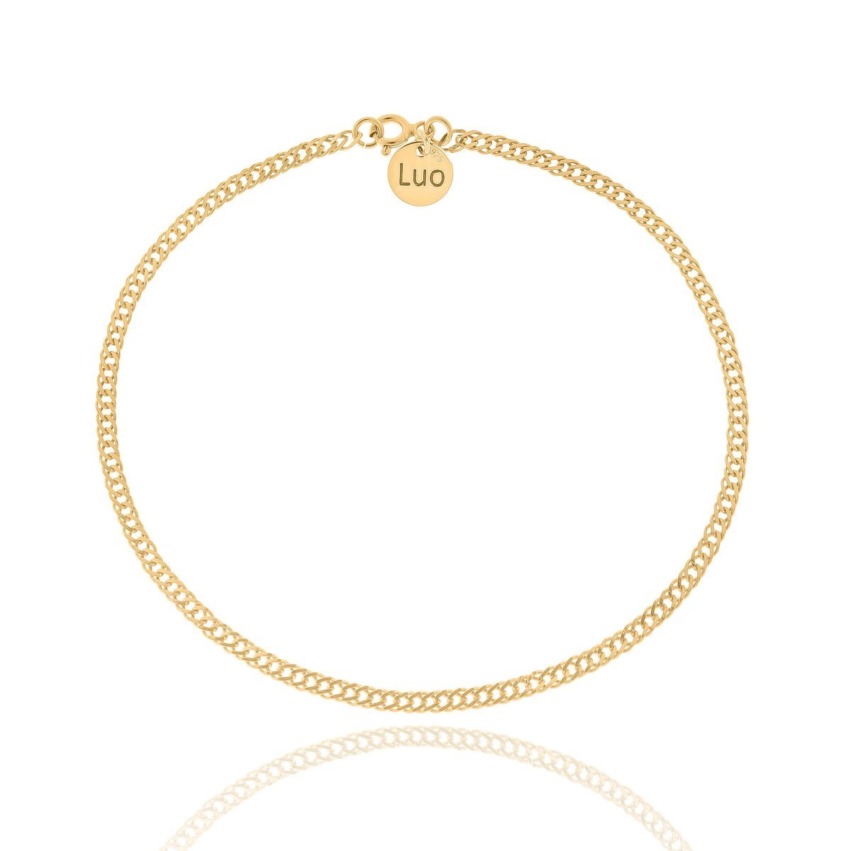 Bransoletka srebrna pozłacana masywna pancerka na nogę 28 CM