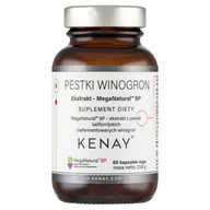 Suplementy naturalne - Kenay Ekstrakt z Pestek Winogron 100% czysty 60kaps - miniaturka - grafika 1