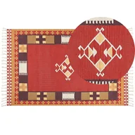 Dywany - Dywan bawełniany kilim 140 x 200 cm wielokolorowy PARAKAR - miniaturka - grafika 1