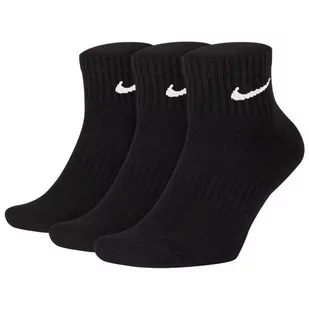 Nike, Skarpety sportowe, 3-pack, Everyday Cushion Ankle SX7667 010, czarny, rozmiar 38/42 - Skarpetki damskie - miniaturka - grafika 1
