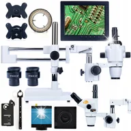 Mikroskopy i lupy - MIKROSKOP STEROSKOPOWY Z KAMERĄ MENSA OŚWIETLENIEM LED I WYŚWIETLACZEM 8” - miniaturka - grafika 1