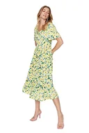 Sukienki - Trendyol Damska sukienka Midi A regularna sukienka, żółty, 36 - miniaturka - grafika 1