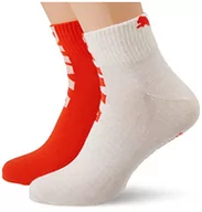 Skarpetki męskie - PUMA Męskie logo Quarter, Oatmeal Combo, 39 EU - miniaturka - grafika 1