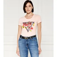 Koszulki i topy damskie - GUESS T-shirt ROSES | Regular Fit - miniaturka - grafika 1