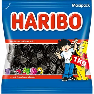 Haribo Lukrecjowe Ślimaczki 1 kg z Niemiec - Żelki - miniaturka - grafika 1
