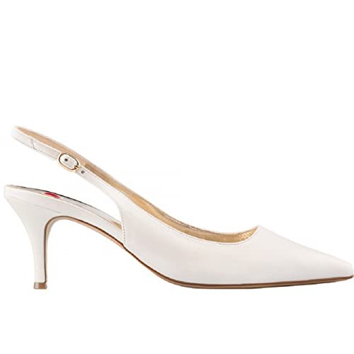 HÖGL Damskie czółenka Hampton Slingback, Biały perłowy biały, 38.5 EU
