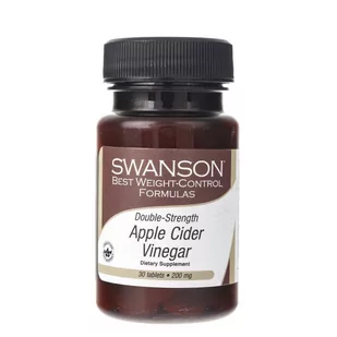 Swanson - Apple Cider Vinegar, Ocet Jabłkowy, 200mg, 30 tabletek - Ocet - miniaturka - grafika 1
