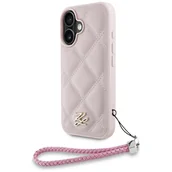 Etui i futerały do telefonów - Etui Karl Lagerfeld Quilted Initial Logo & Chain Strap do iPhone 16 różowy - miniaturka - grafika 1