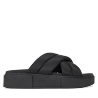 Klapki i japonki damskie - Klapki Tommy Jeans Tjw Flatform Sandal EN0EN02775 Czarny - miniaturka - grafika 1
