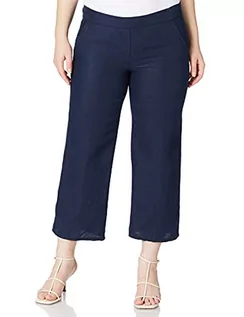 Spodnie damskie - BRAX Damskie spodnie w stylu Maine S skrócone lniane spodnie, granatowy 1., 27W / 30L - grafika 1