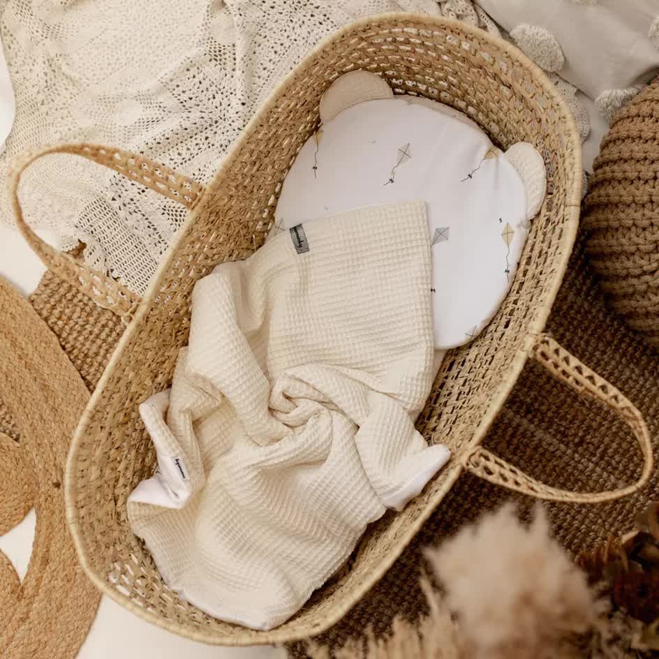 Komplet Pościeli Niemowlęcej 50x75 Latawce Naturalny Wafel