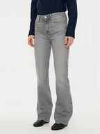 Spodnie damskie - Tommy Hilfiger Jeansy WW0WW43703 Szary Flare Fit - miniaturka - grafika 1