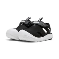 Buty dla chłopców - PUMA Unisex Baby Fun Racer Sandał V Inf Slide, Czarna puma, biała puma, 9 UK - miniaturka - grafika 1