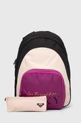 Plecaki - Roxy plecak damski kolor czarny duży wzorzysty - miniaturka - grafika 1