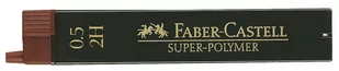 Faber-Castell 120512  Lead Refill Super Polymer, stopień twardości 2H, 0.5 MM, 12 sztuki 721433 - Ołówki - miniaturka - grafika 1