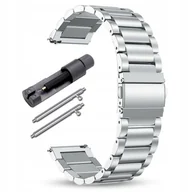 Akcesoria do zegarków - UNIWERSALNA STALOWA BRANSOLETA DO ZEGARKA SMARTWATCH KOLORY 22mm PREMIUM - miniaturka - grafika 1
