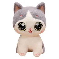 Maskotki i pluszaki - Pluszowa Maskotka Przytulanka Kotek Biało Szary 21cm LEAN Toys - miniaturka - grafika 1