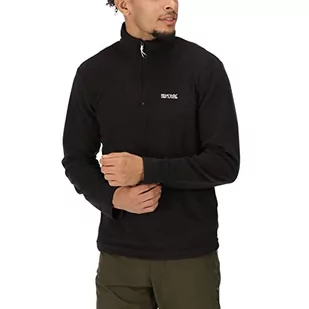 Regatta Thompson męski sweter z polaru z krótkim zamkiem błyskawicznym, niemechacący się (na powierzchni nie tworzą się kulki), czarny, XXLarge RMA021 80090 - Kurtki męskie - miniaturka - grafika 1