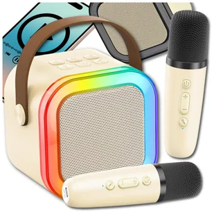 ZESTAW KARAOKE 2 MIKROFONY + GŁOŚNIK BEZPRZEWODOWY BLUETOOTH SUPER DŹWIĘK - Instrumenty muzyczne dla dzieci - miniaturka - grafika 1