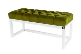 Ławka na buty Lpp-2, 200 cm Emrawood drewno lite, kolor biały, siedzisko pikowane, kolor pistacja - Ławki do przedpokoju Ławka na buty Lpp-2, 200 cm Emrawood drewno lite, kolor biały, siedzisko pikowane, kolor pistacja - Ławki do przedpokoju - miniaturka - grafika 1
