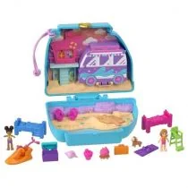Polly Pocket zestaw Plażowy szczeniaczek HRD36 Mattel - Lalki dla dziewczynek - miniaturka - grafika 1