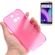 Etui i futerały do telefonów - Etui na telefon komórkowy Półprzezroczyste etui TPU do HTC One M8s Różowy - miniaturka - grafika 1