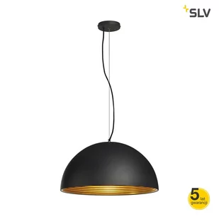 Lampa wisząca FORCHINI M, 50 cm, czarno-złota - Lampy sufitowe - miniaturka - grafika 1