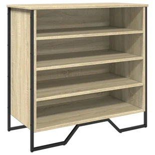 vidaXL Stojak na buty dąb sonoma 80x38x78 cm Materiał drewnopochodny - Szafki na buty - miniaturka - grafika 1