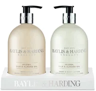 Zestawy kosmetyków damskich - Baylis & Harding Zestaw Mydło w płynie + Balsam do rąk i ciała Jojba, Silk & Almond Oil - miniaturka - grafika 1