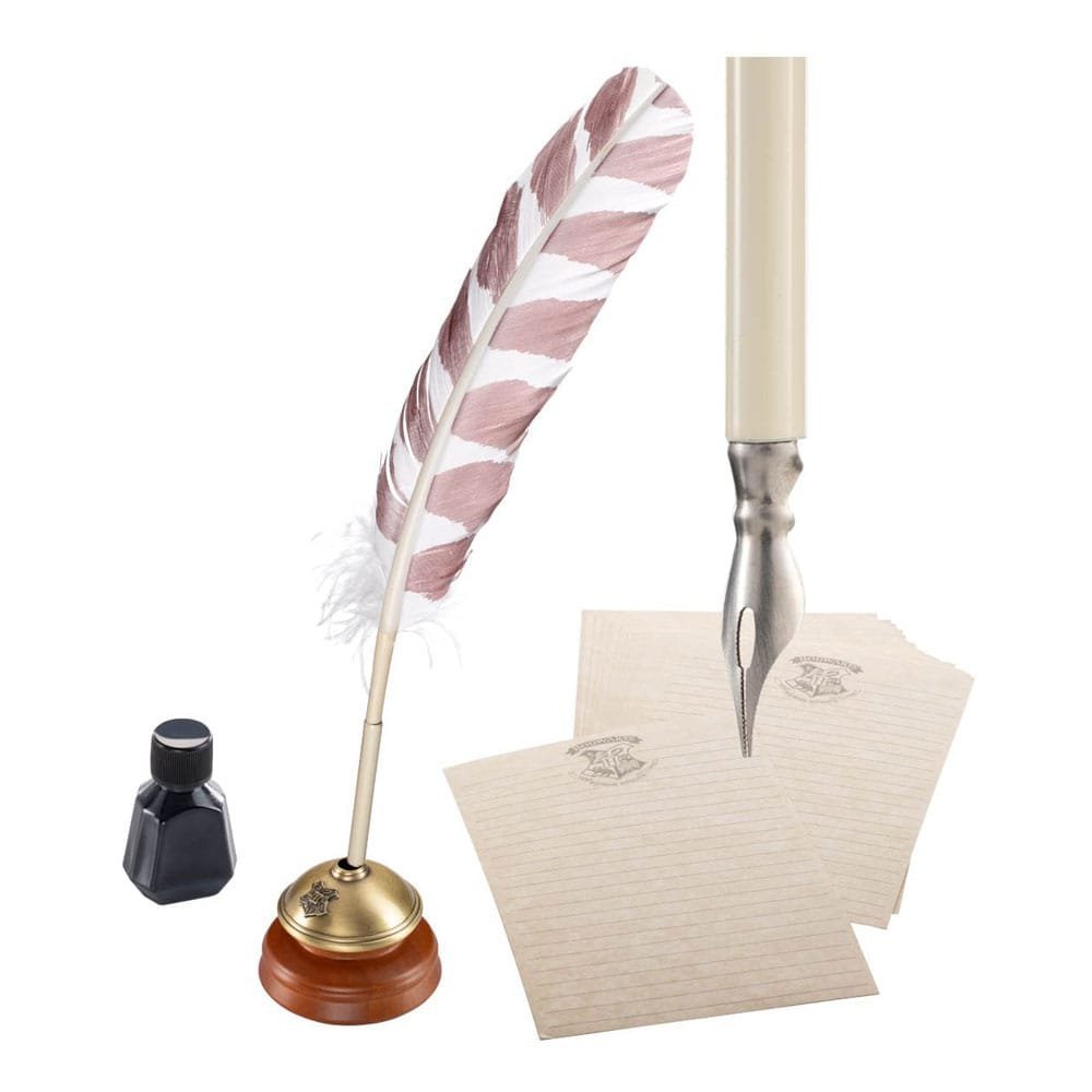 Harry Potter Replica Hogwarts Writing Quill with Hogwarts Headed Paper