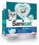 Żwirek dla kotów - Sanicat Sanicat Żwirek bentonitowy Active White Lotus Flower dla kota op 10l - miniaturka - grafika 1