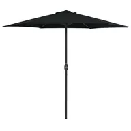 Parasole ogrodowe - vidaXL Parasol ogrodowy na słupku aluminiowym, 270x246 cm, czarny vidaXL - miniaturka - grafika 1