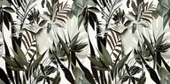 Płytki ceramiczne - Dekor gresowy Tubądzin Rainforest leaves Sat 59,8x119,8x1 - miniaturka - grafika 1