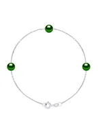 Bransoletki - Pearl Addict Srebrna bransoletka z perłami - miniaturka - grafika 1