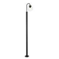 Lampy ogrodowe - QAZQA Nowoczesna latarnia czarna z przezroczystym szkłem 200 cm IP44 - Sfera - miniaturka - grafika 1