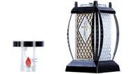 Lampiony i znicze - Znicz Solarny Na Grób Szklany LED Złoty 26 x 17 cm SOLAR-PRIMA-VERA - miniaturka - grafika 1
