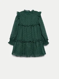 Abel & Lula Sukienka codzienna 5526 Zielony Regular Fit - Sukienki i spódniczki dla dziewczynek - miniaturka - grafika 1