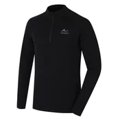 Koszulki sportowe męskie - Męska koszulka Husky Merow Zip M Rozmiar: M / Kolor: czarny - miniaturka - grafika 1