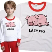 Piżamy dla dziewczynek - Piżama dziecięca Leniwa Świnka 98/104 - VoloDonum - miniaturka - grafika 1