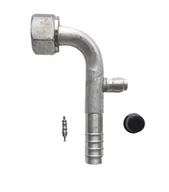 Akcesoria do klimatyzacji i ogrzewania - Złącze żeńskie o-ring 90 aluminium nr 10 7/8-14UNF - miniaturka - grafika 1