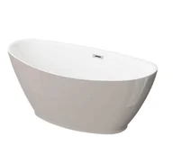 Wanny - Wanna Wolnostojąca Polimat Mango 150X75 Cm Owalna Popiel 521 - miniaturka - grafika 1