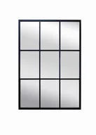 Lustra - Lustro prostokątne w ramie ze szprosami do salonu czarne industrialne 70x100 BD Art - miniaturka - grafika 1