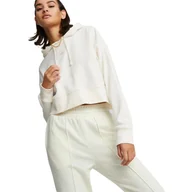 Bluzy sportowe damskie - Bluza z kapturem Puma Classics Cropped Hoodie, Kobiety - miniaturka - grafika 1